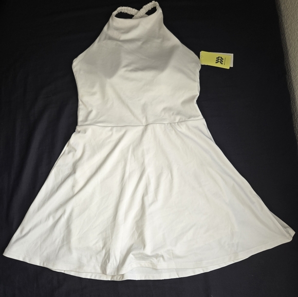 all in motion Dresses & Skirts - NWT All In Motion Women’s White Active Dress Size M–Built-In Shorts/Side Pockets